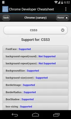 Chrome Developer Cheatsheet android App screenshot 0