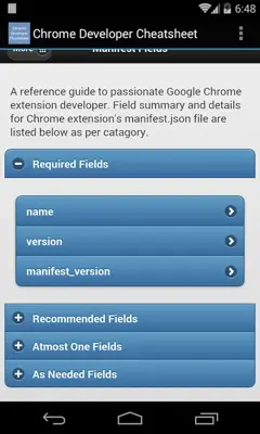 Chrome Developer Cheatsheet android App screenshot 3